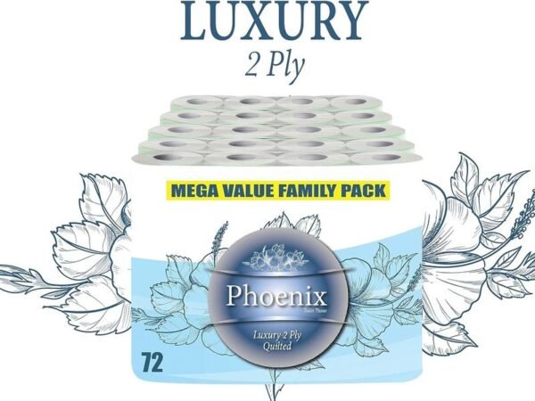 Phoenix 72 Rolls 2 Ply Family Pack Soft Toilet Paper