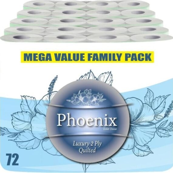 Phoenix 72 Rolls 2 Ply Family Pack Soft Toilet Paper