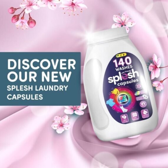 Splesh Xtra Stain Removal 3in1 Laundry Capsules, 5 Months Supply Bulk Buy (140W)